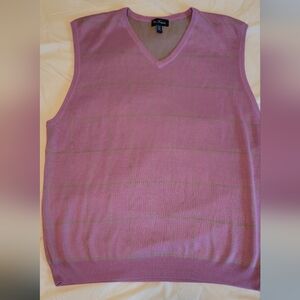 Paul Fredrick Lavender V-Neck Sweater Vest